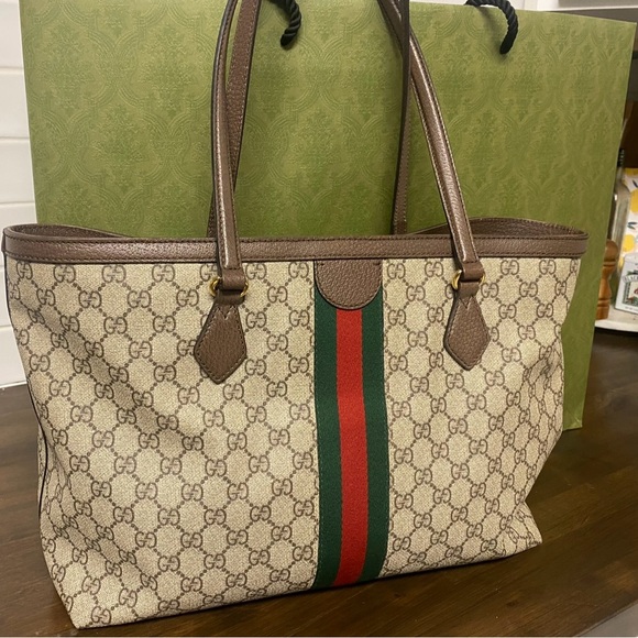 GUCCI OPHIDIA GG MEDIUM TOTE - Picture 2 of 5